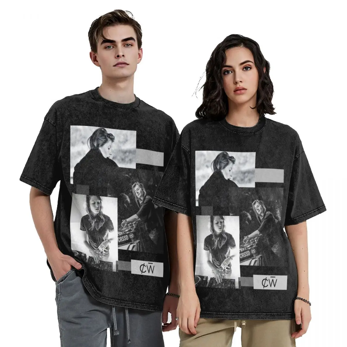 

Charlotte de Witte - black and white T-Shirt oversizeds vintage summer 2025 mens tall t shirts