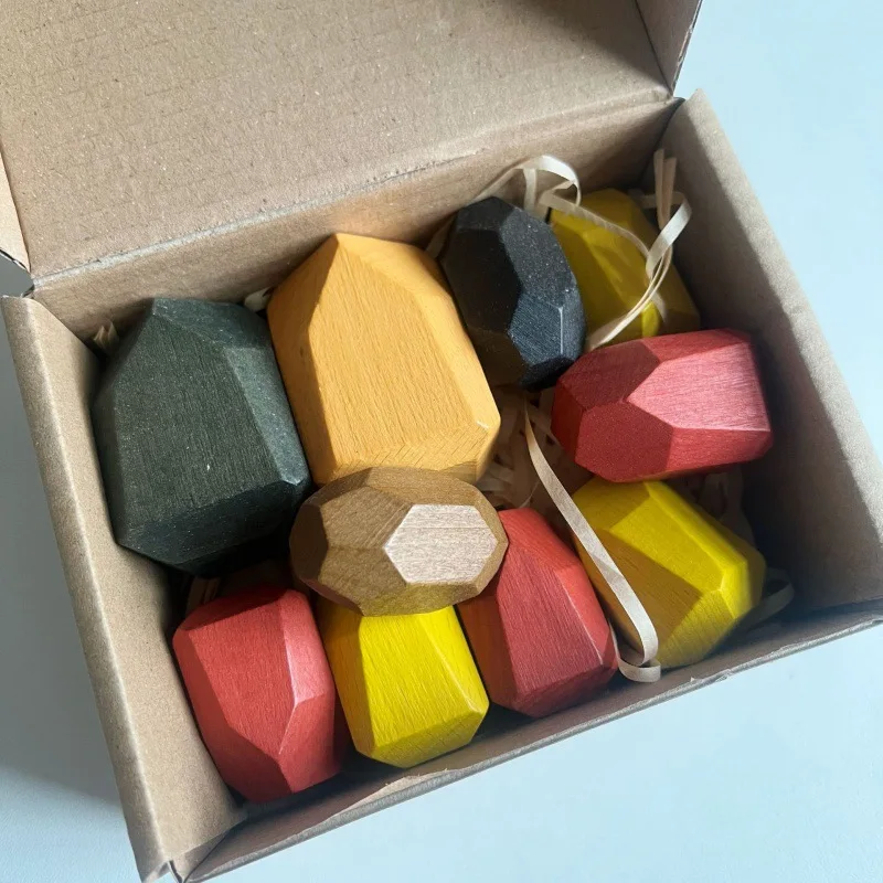 Children's stacked stone early education educational toys assembled building block stacked music wholesale baby girl