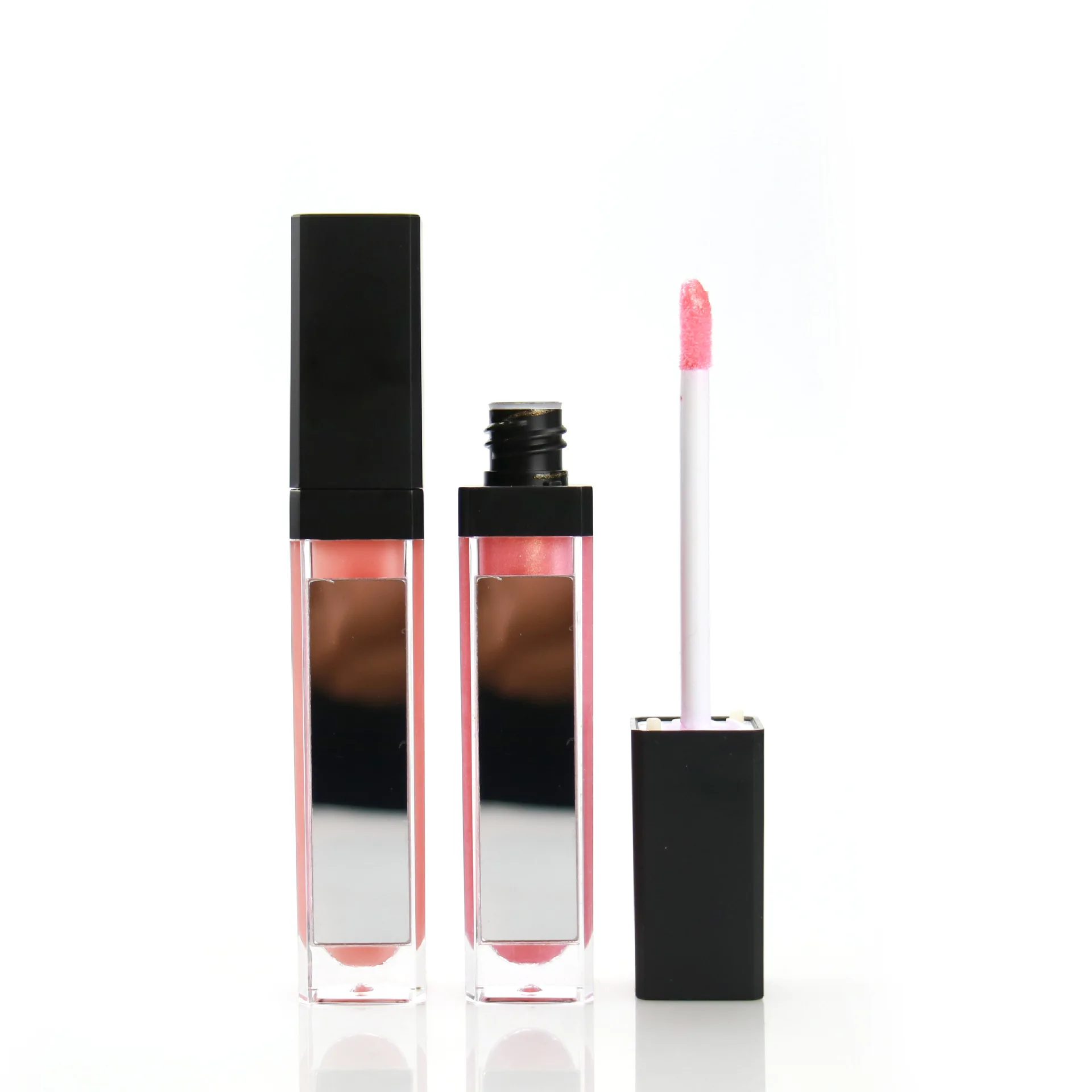 Private Label Lipstick Lipgloss Custom Logo P42 P43 LED Light-emitting Tube Selective Matte Glossy Metallic Waterproof Makeup