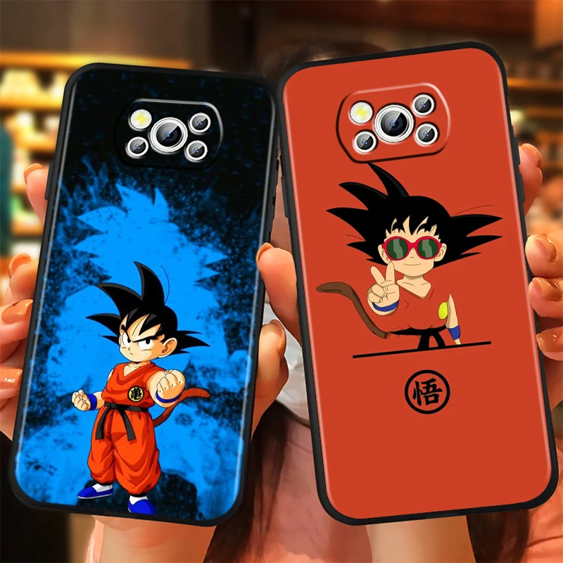 Anime D-Dragon Ball Z Son Goku For Xiaomi Mi Poco X6 F5 F4 F3 F2 X5 X4 X3 M6 M5 M5S M4 M3 Pro GT NFC 5G Black Phone Case Cover