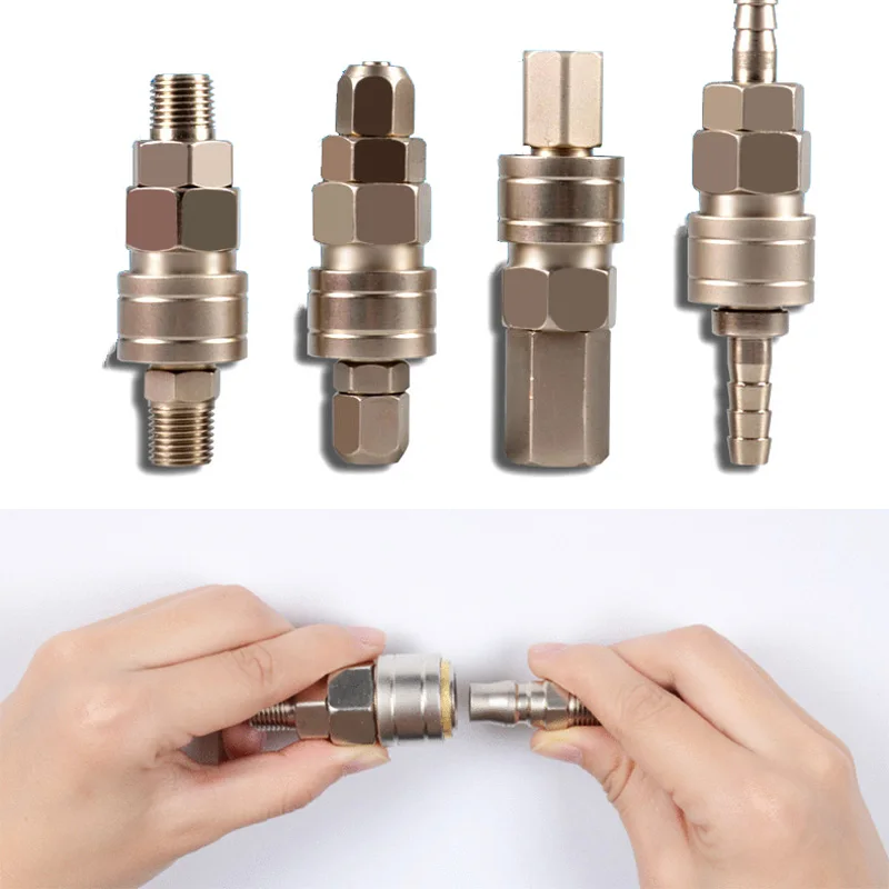 

Self-Locking Pneumatic C-Type Quick Connector Male Female Plug for Air Compressor Air Pump Air Pipe Mechanical Tools Accessories
