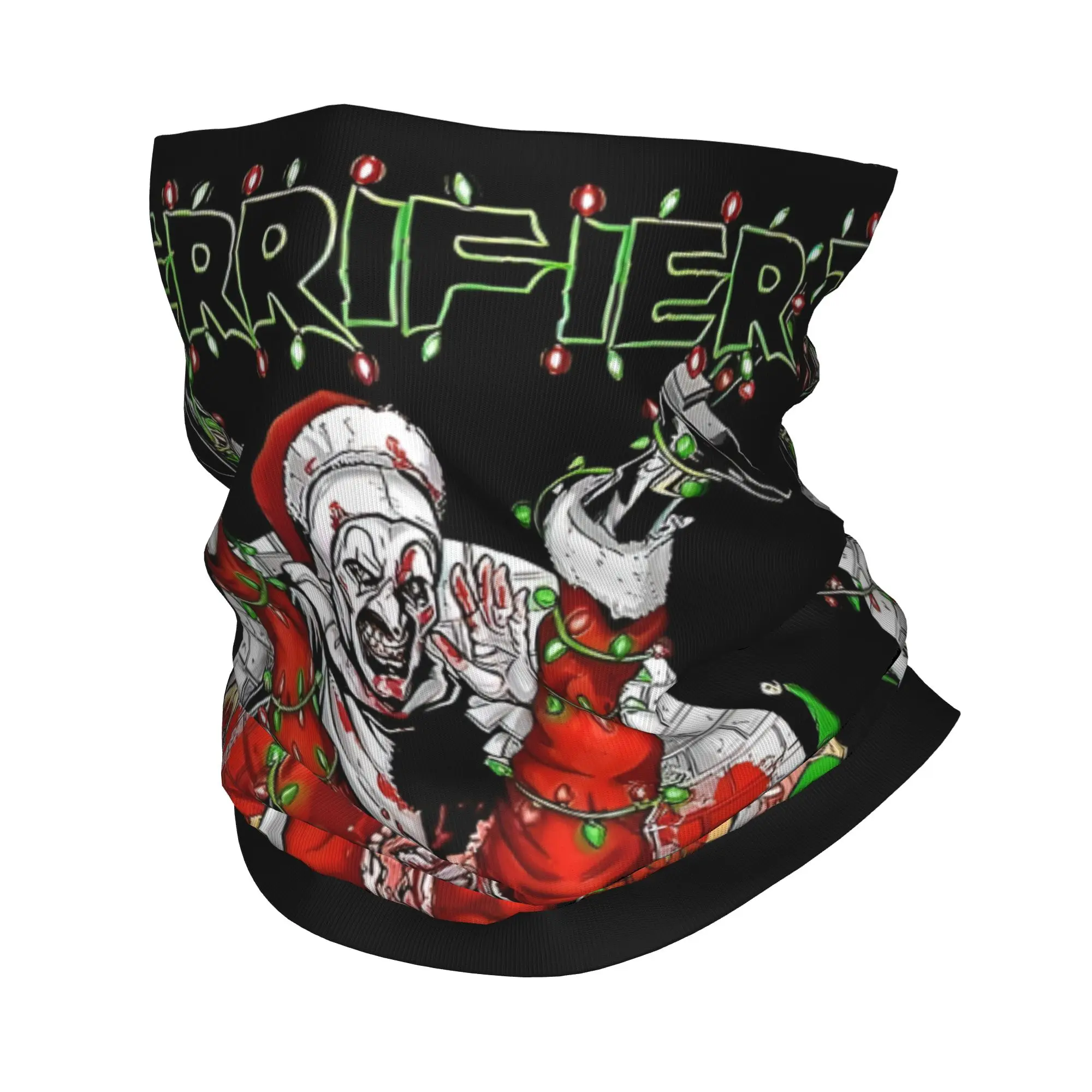 Custom Horror T-Terrifiers Halloween  Neck Gaiter Women Men UV Protection Winter Movie Bandana Scarf for Cycling