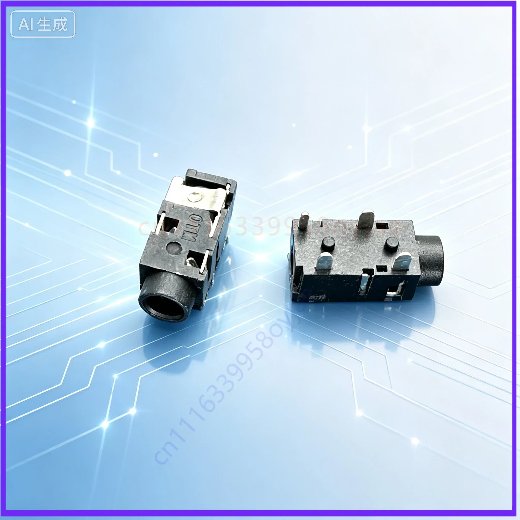 for OTM 3.5mm Audio Jack,4Pin Straight Headphone Socket Connector  100pcs