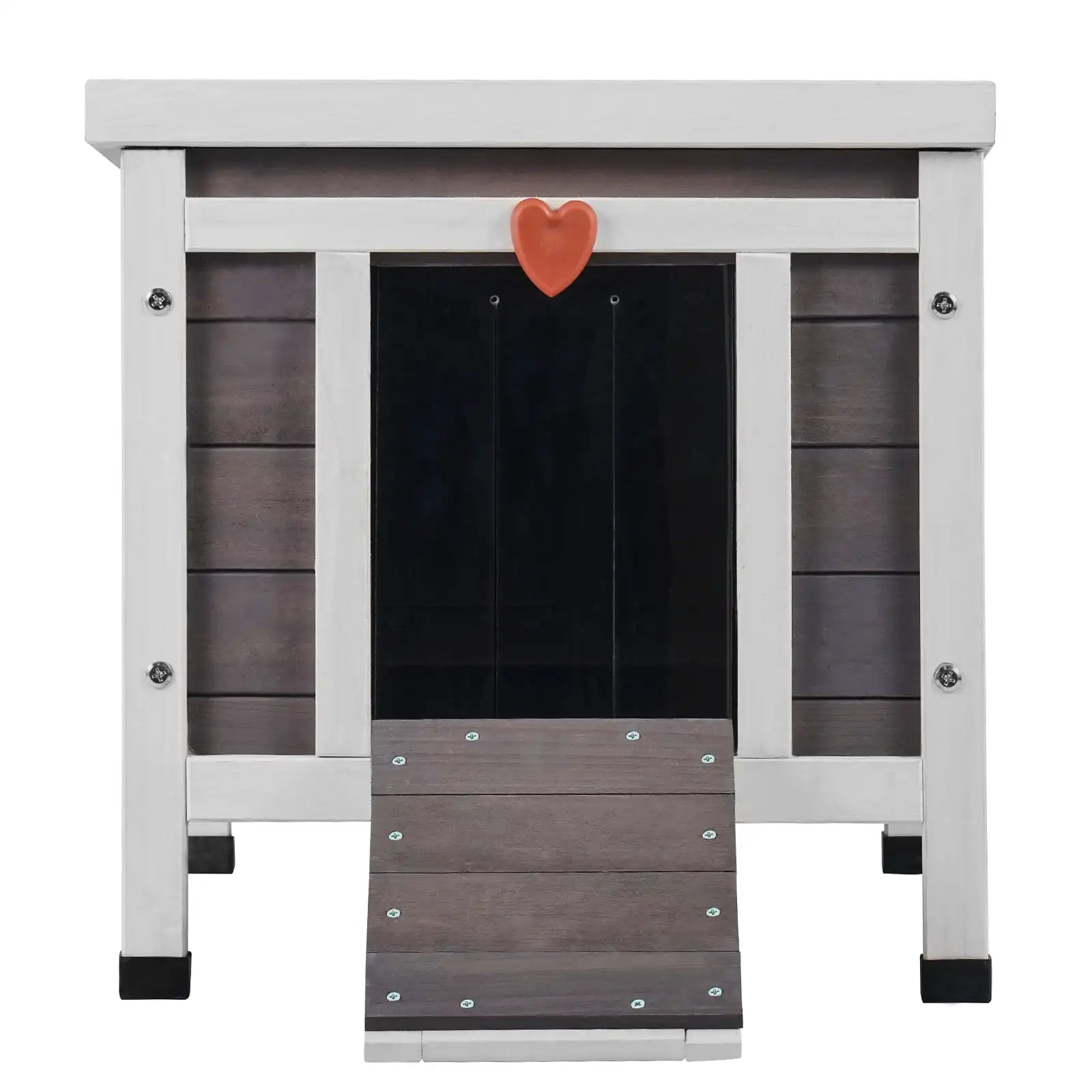 

Exterior Feline Abode, Resistant to Weather, Accommodates Multiple Felines, Exterior Wood Constructed Feline