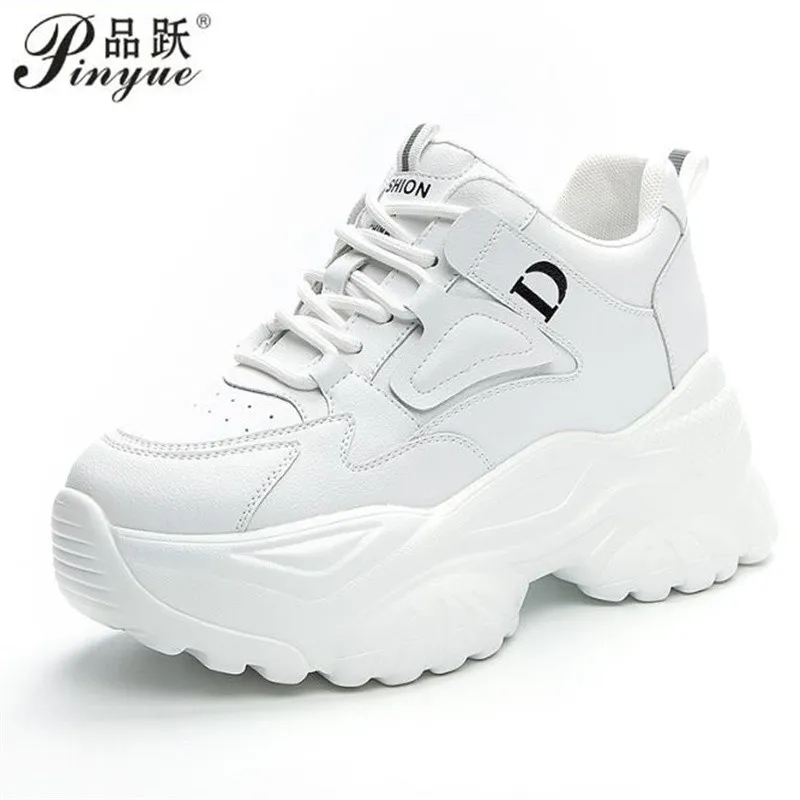 Women Chunky Sneakers Spring Breathable Mesh Casual Shoes 7CM Wedge Heels Platform Shoes Femme Sports Dad ShoesCasual shoe