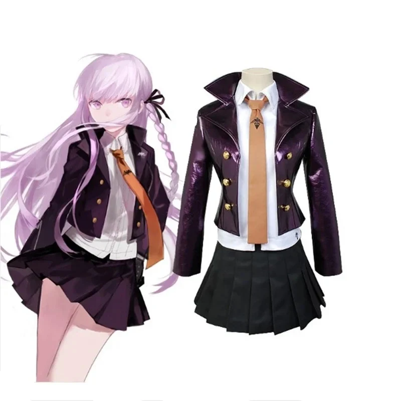 Костюм аниме-персонажа Киоко Киригири из Danganronpa (2026) для женщин: короткая юбка и жакет, Хэллоуин, 7YL4E