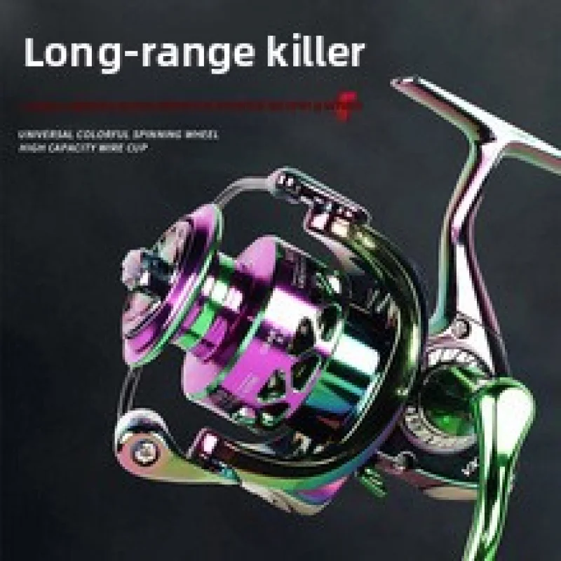 Großhandel Vollmetall Spinnrolle Angelrolle Weitwurfrolle Meer Angelrolle Anker Angelrolle Angelausrüstung Bunte Spinnin