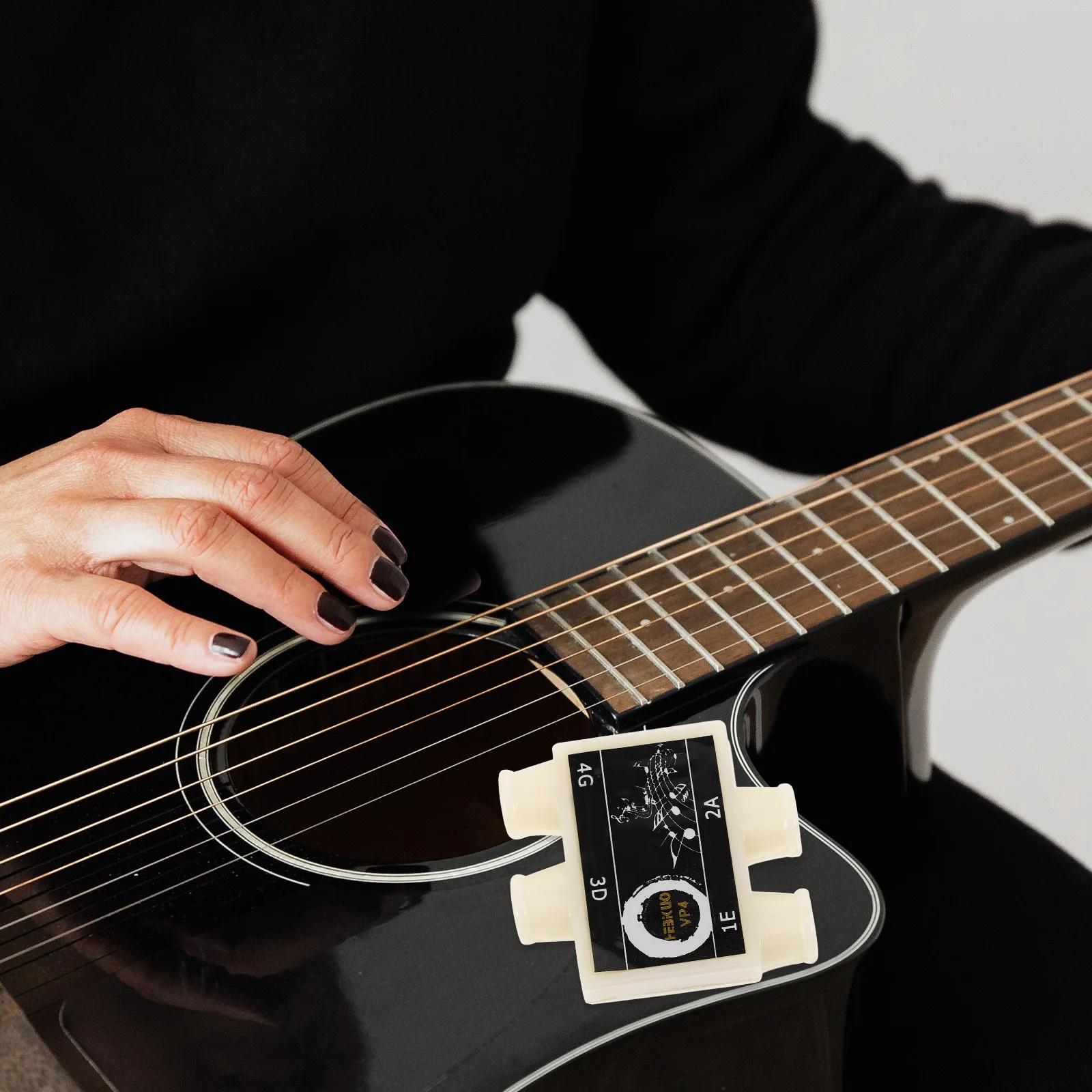 

White Four-Hole Tuning Pipe Guitar Ukulele Accurate Pitch Tool Easy Use for All Ages Beginners Professional Musicians