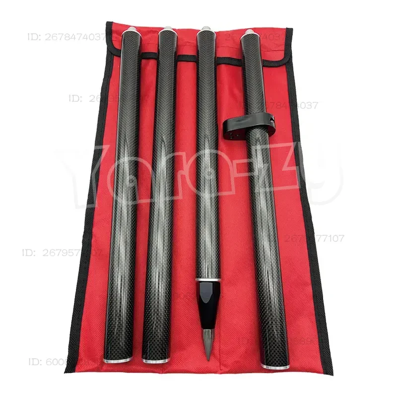 Carbon Fibre Pole GPS GNSS RTK SURVEYING TYPE, 4 PCS Poles, 5/8x11 Thread