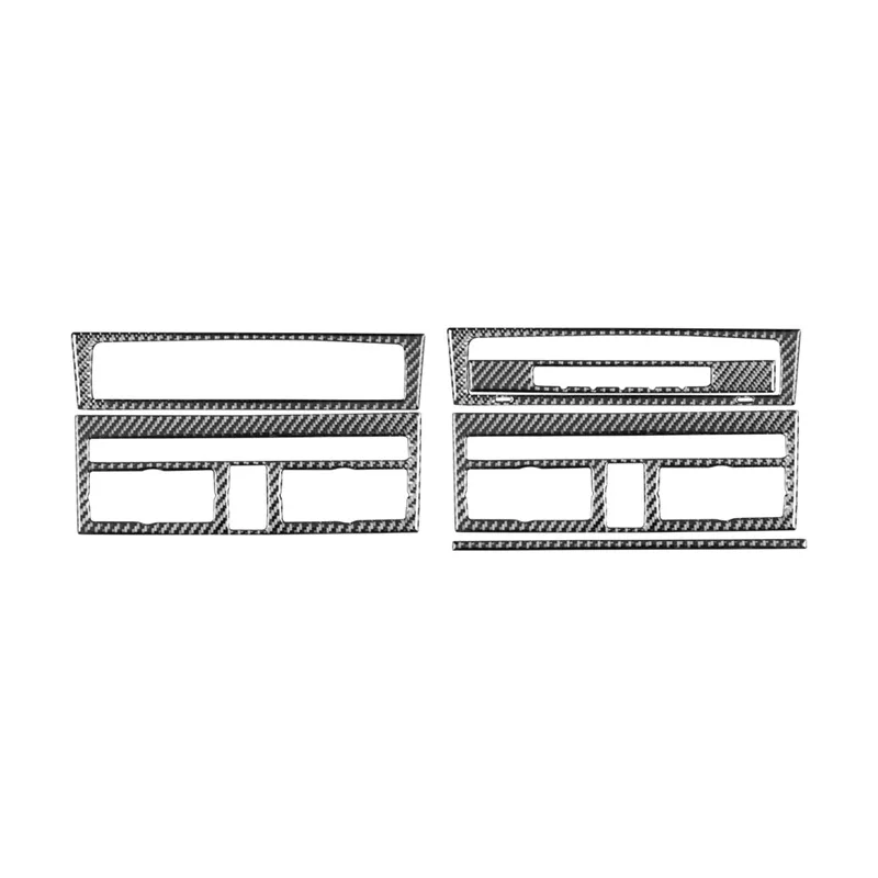 For Audi Q7 2007-2015 Accessories Carbon Fiber Interior Car Central Control Knob Control Panel Decor Sticker Cover Trim Frame