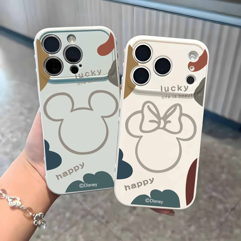 Disney Mickey Mouse Logo For Samsung Galaxy S26 S25 S24 S23 S22 FE Ultra Plus Bubble Heart Cover Funda Silicone Soft Phone Case