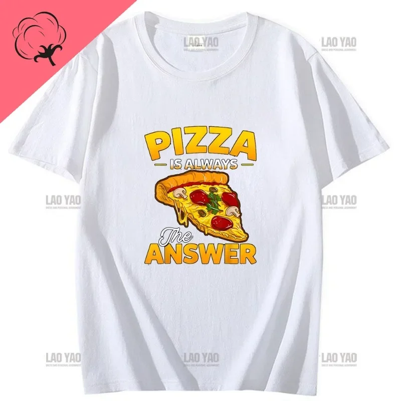 Surfer Boy Pizza T-shirt Funny Cartoon Mens Tshirt 100% Cotton Fashion Short Sleeve Tee-shirt Casual Summer Harajuku Streetwear