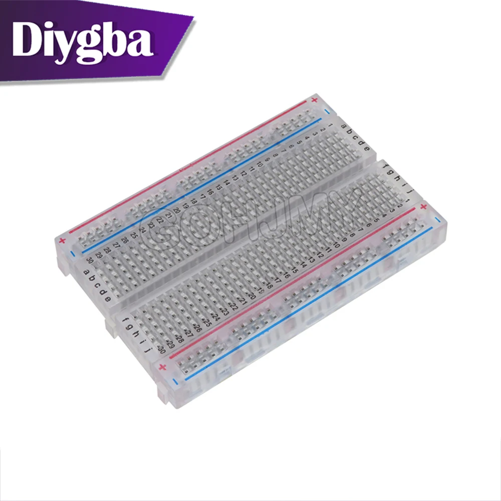 Transparent mini bread board / breadboard 8.5CM x 5.5CM 400 holes DIY