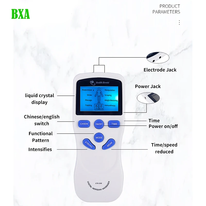 

BXA Upgrade Rechargeable TENS Therapeutic EMS Muscle Stimulator Digital Therapy Massage Device for Body Muscle Relief Stimulator