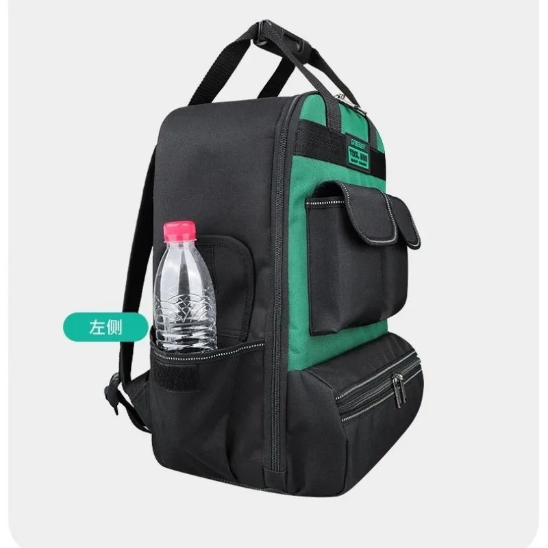 Imagem -05 - Bolsa de Ferramentas para Reparo de Eletricistas Mochila de Ombro Masculina Multifuncional Mala de Lona de Manutenção Durável Portátil Bolsa de Carpinteiro