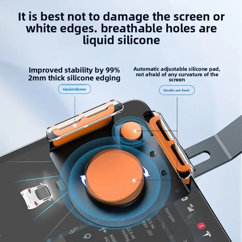 Aluminum Alloy Car Phone Holder Bracket Adjustable Multi-Angle Clasp Style Accessory for Arc Screen Mobile Phone Universal Mount image 2