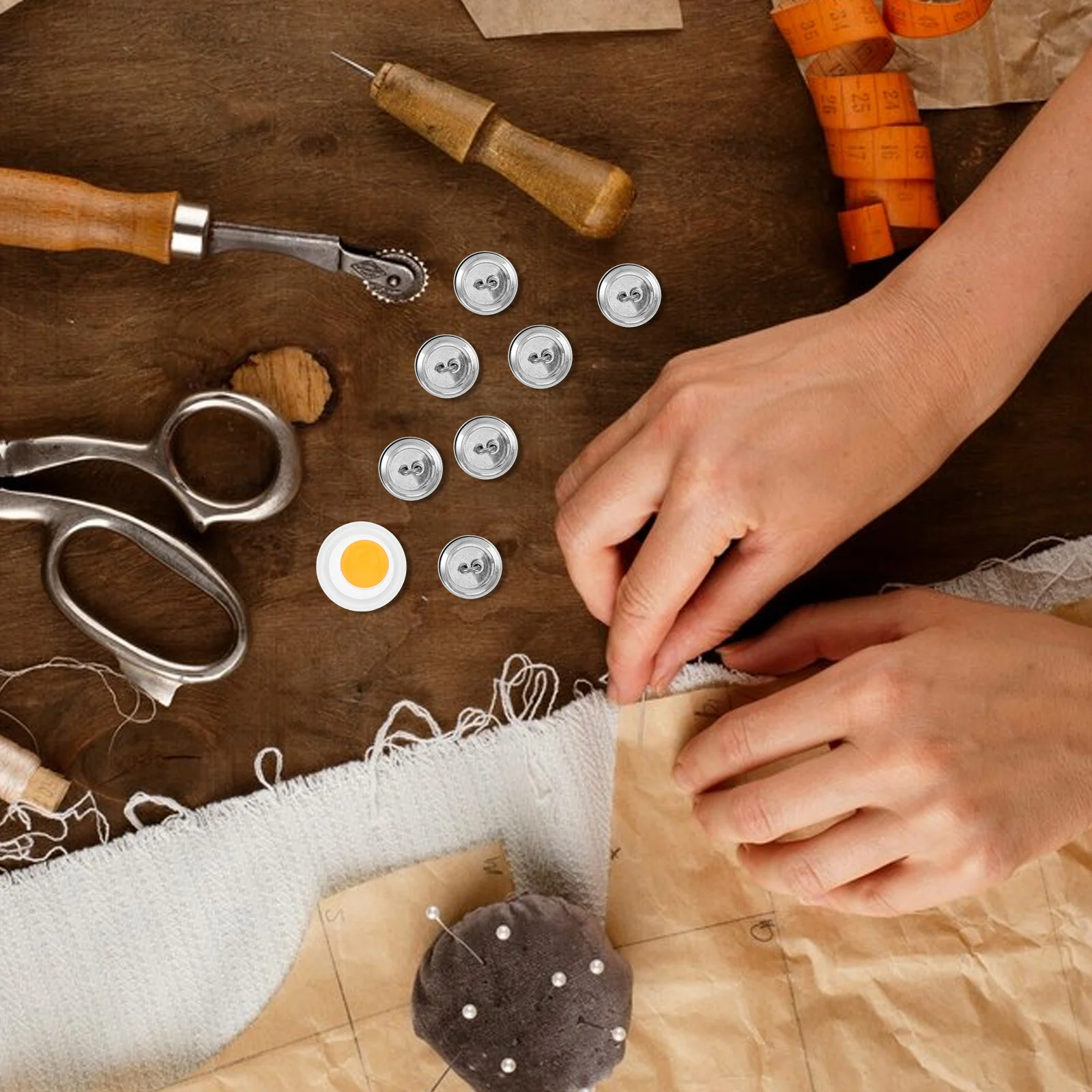 

1 Set Fabric Covered Kit For Diy Clothing Accessories Complete Making Tool With Durable Supplies, Cover Making Tool, Button