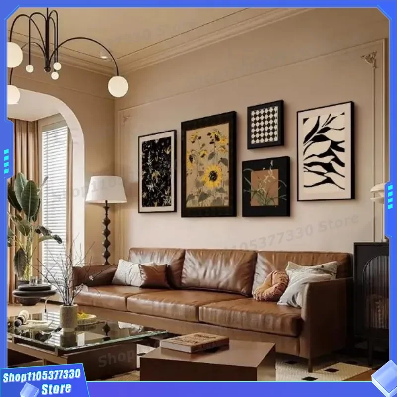 French Retro Medieval Style Wall Art Canvas Painting for Living Room Sofa Background High End Decorative Hanging Picture