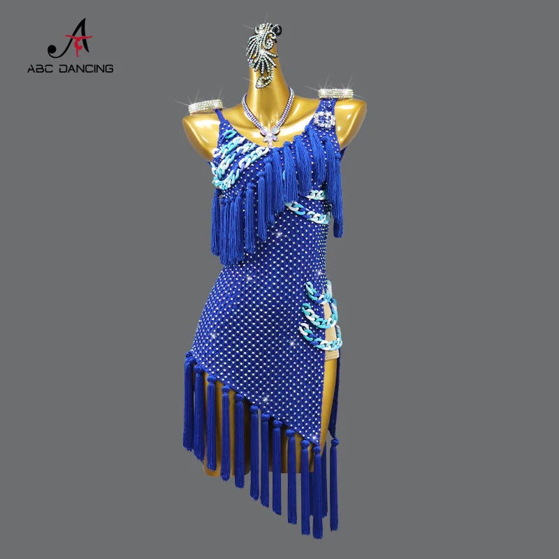 ชุดเต้นลาตินสำหรับผู้ใหญ่แบบใหม่ ชุดเซ็กซี่สำหรับการแข่งขันกีฬากลางแจ้ง ชุดฝึกซ้อมเต้นบอลรูม ชุดแสดงสำหรับงานพรอม ชุดแสดงสำหรับผู้หญิง