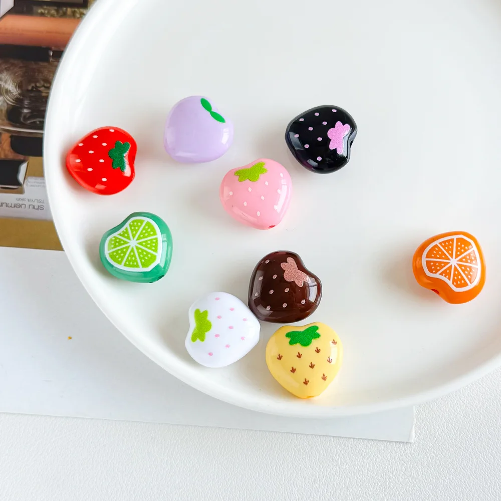 

Cordial Design 100Pcs 19*20MM Print Effect/DIY Beads/Hand Made/Jewelry Findings & Components/Heart Shape/Acrylic Bead #18891