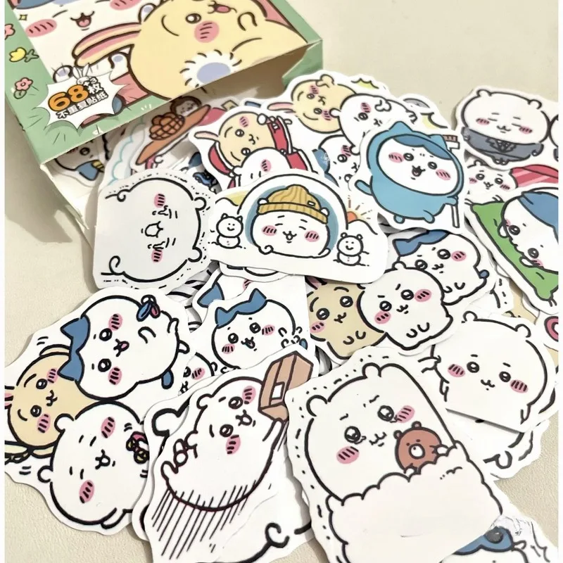 Les autocollants Hachiware Usagi à motifs mignons de dessins animés sont utilisés pour décorer les étuis de téléphone portable, les ordinateurs de bureau et les gobelets à eau.