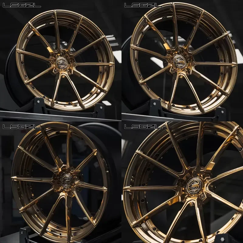 i LSGZL Custom Forged Gold Alloy Deep Dish Wheel 18 19 20 21Inch 5x114.3 5x130 6x139.7 Inch Rims for C8 Urus