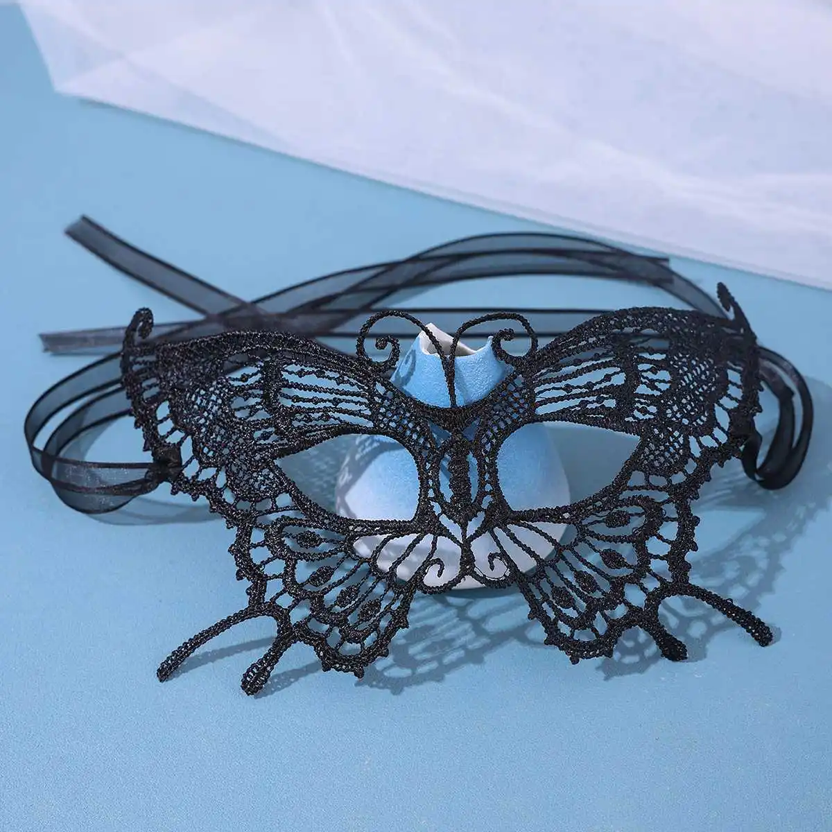 Black Masquerade Party Half Face Accessory Feather Butterfly Mask Party Annual Mystery Eye Mask