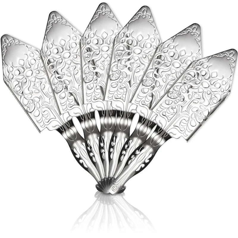 Łyżeczki do absyntu ze stali nierdzewnej ABKP-12PCS, vintage, do barów koktajlowych, do szklanek, filtr do napojów, ażurowe łyżeczki do absyntu