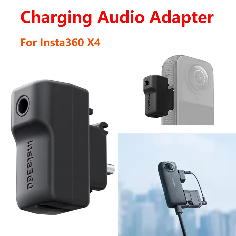

Original Charging Audio Adapter For Insta360 X4 Microphone Recording With USB Type-c Interface Adapter Action Camera Accessories