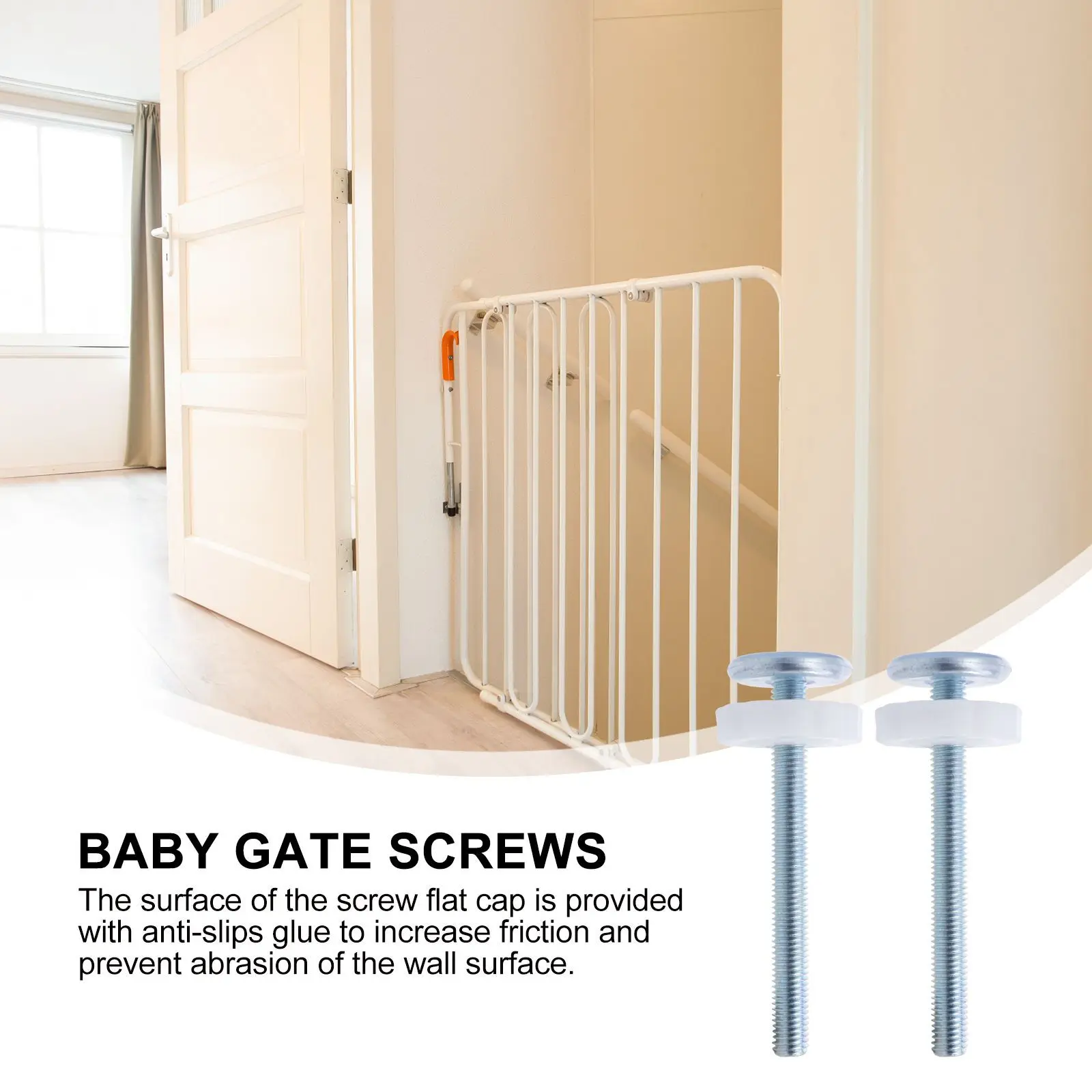 4 قطعة شنت الضغط بوابة مسمار مزلاج الخيوط المغزل قضيب لبوابة سلامة الأجهزة المضادة للانزلاق من خلال بوابات المسمار #1