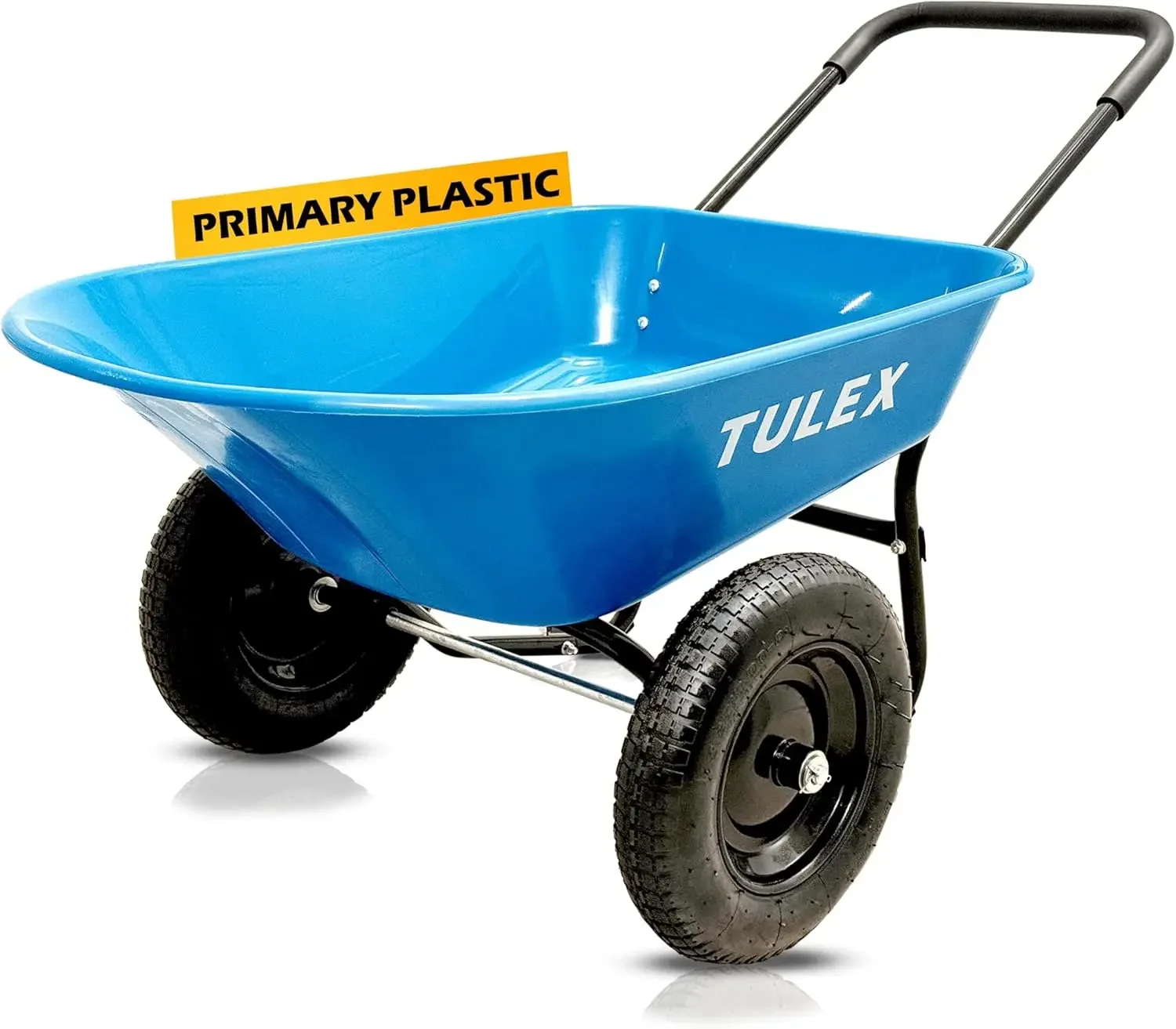 Garden Yard Utility Wheelbarrow Cart Yard Cart with Padded Handlebar, 3.25/8 Pneumatic Tires for High Stability, Easy Assembly