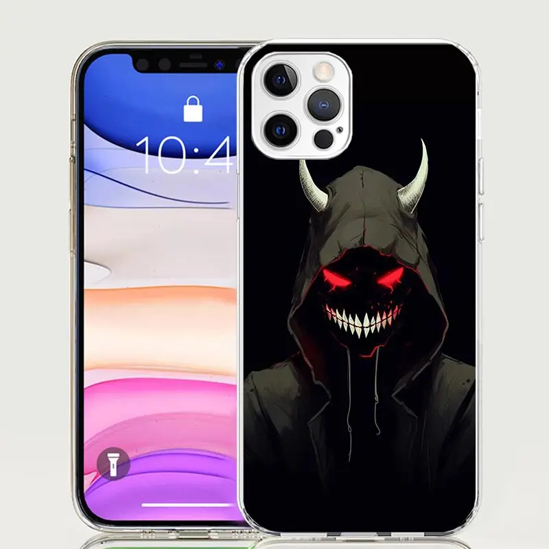 Devil Bad Boy Anime Phone Case For iPhone 16 15 Plus 11 14 Pro Max 13 12 Mini XS X 7 8 + SE Pattern Customized Couqe Cover 11 12