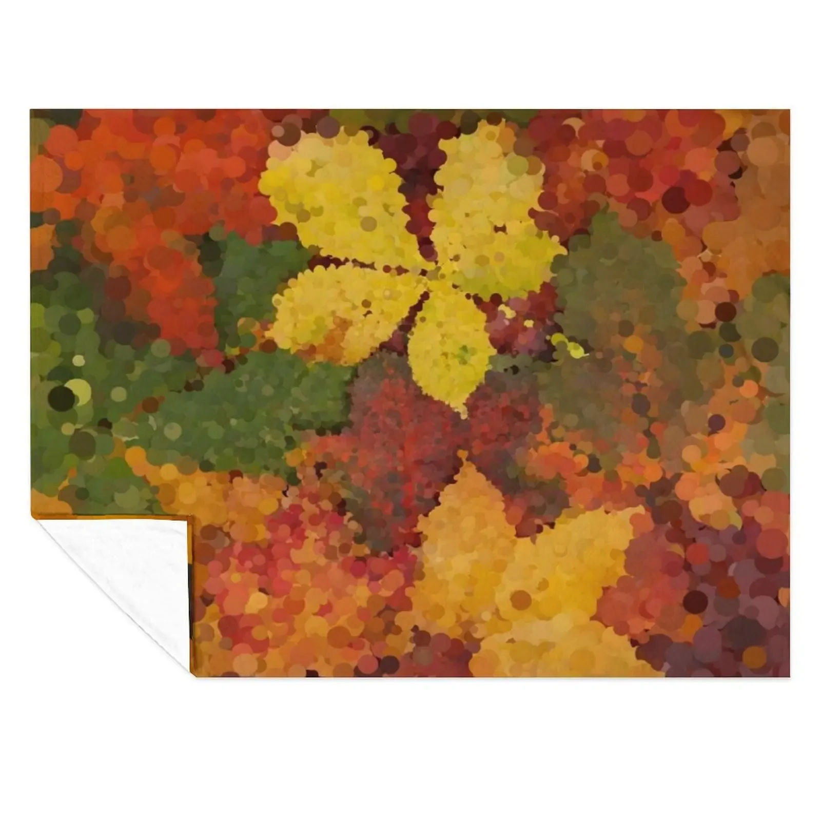 

Crunchy Autumn Leaves Throw Blanket Luxury Designer Plaid Soft Beds Flannel Blankets