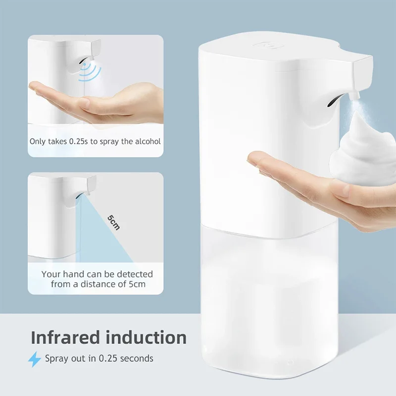 Dispensador de jabón de inducción sin contacto automático, carga USB, Sensor infrarrojo inteligente, espuma líquida, lavadora de manos, envío directo