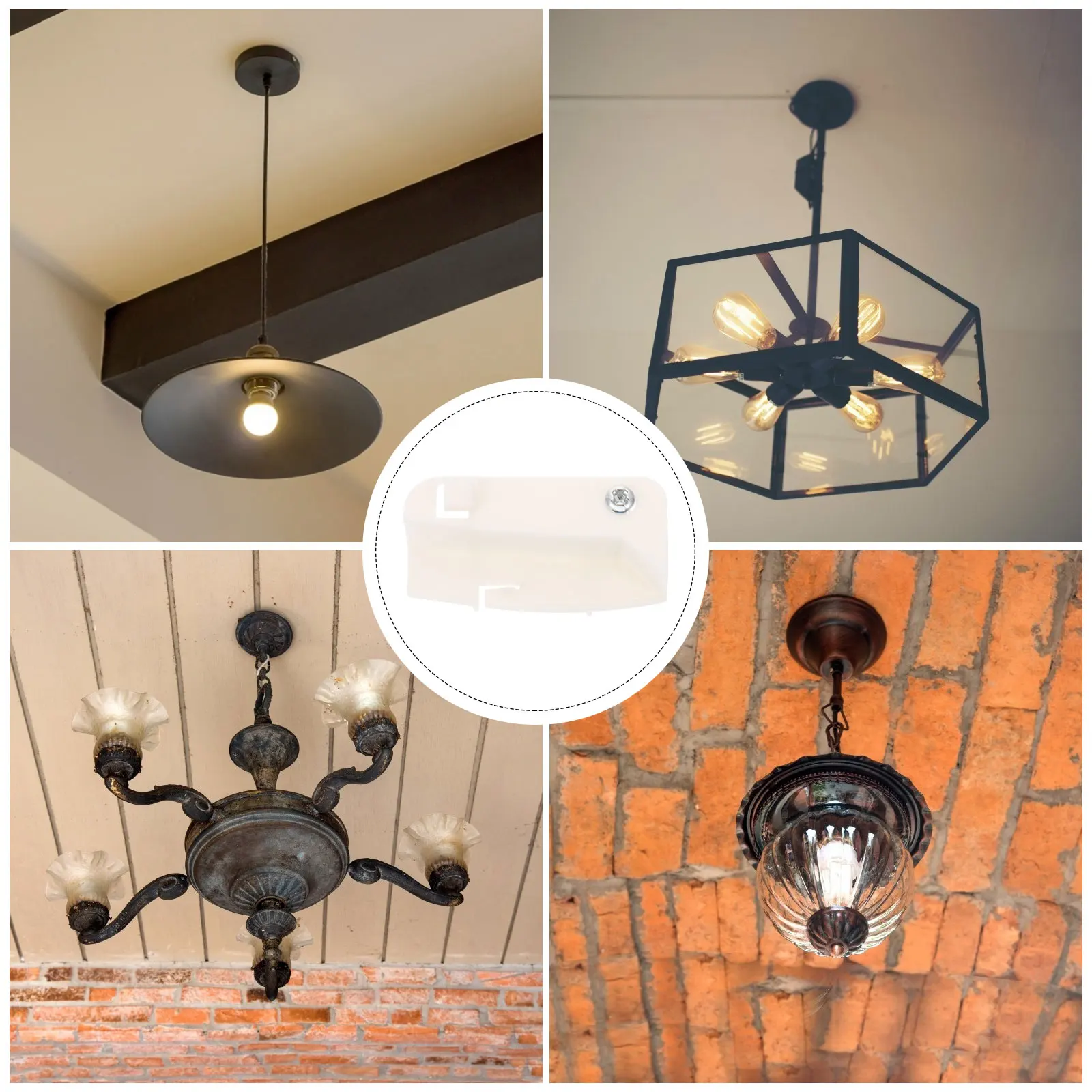 

Plastic Ceiling Buckle Square Clips for LED Lights Home Decor Durable Ceiling Lights Fixing Clips Easy Install Suitable Most