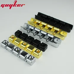 Guyker 4 String High Mass Bass Bridge with Vintage CNC Machined Steel Tailpiece Chrome