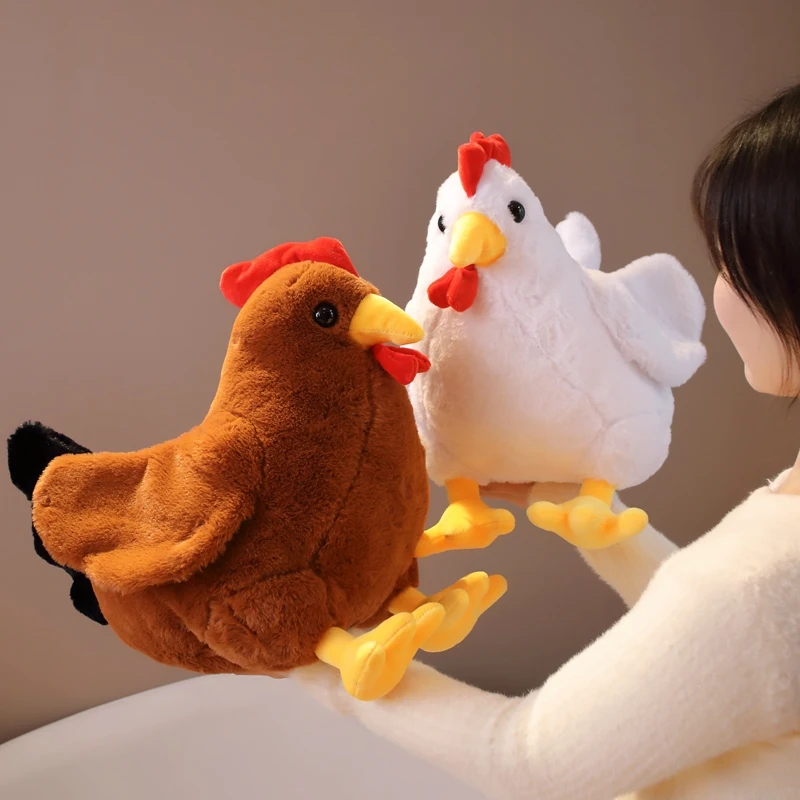 Hot 30/40CM Simulation Cock Plush Toys Stuffed Soft Chicken Dolls Animal Poultry Pillow Funny Home Cushion Decor Birthday Gift