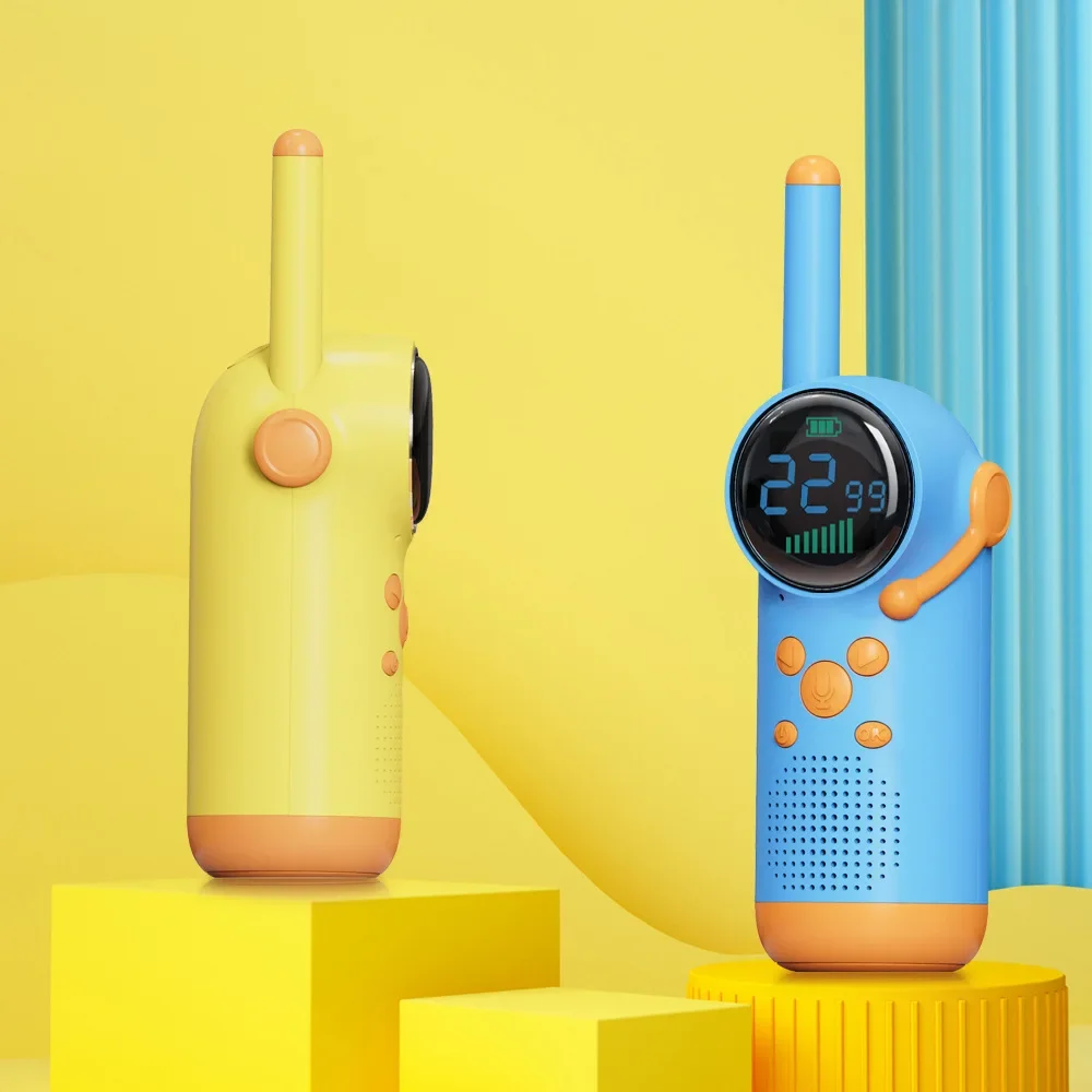 Walkie-talkie inteligente D22 para niños, walkie-talkie inalámbrico de mano para exteriores, control remoto con función de linterna