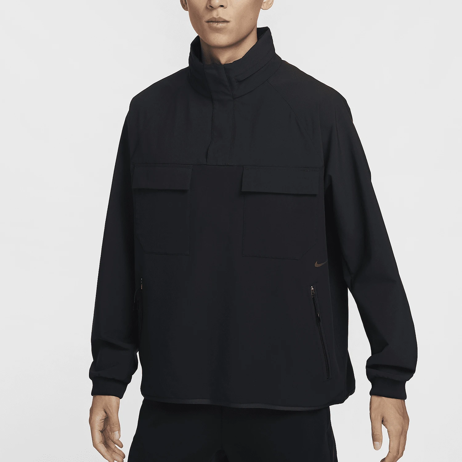 

Nike genuine A.P.S Men's Stand Collar Thin Fleece Casual Half Zip Top FV8763-010