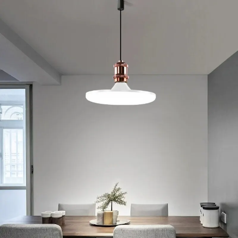 15W LED Bulb 220v E27 Base Household Energy Saving Lamp Indoor Lighting Flying Saucer Light 6500k Ceiling Lamp Garage Light image 3