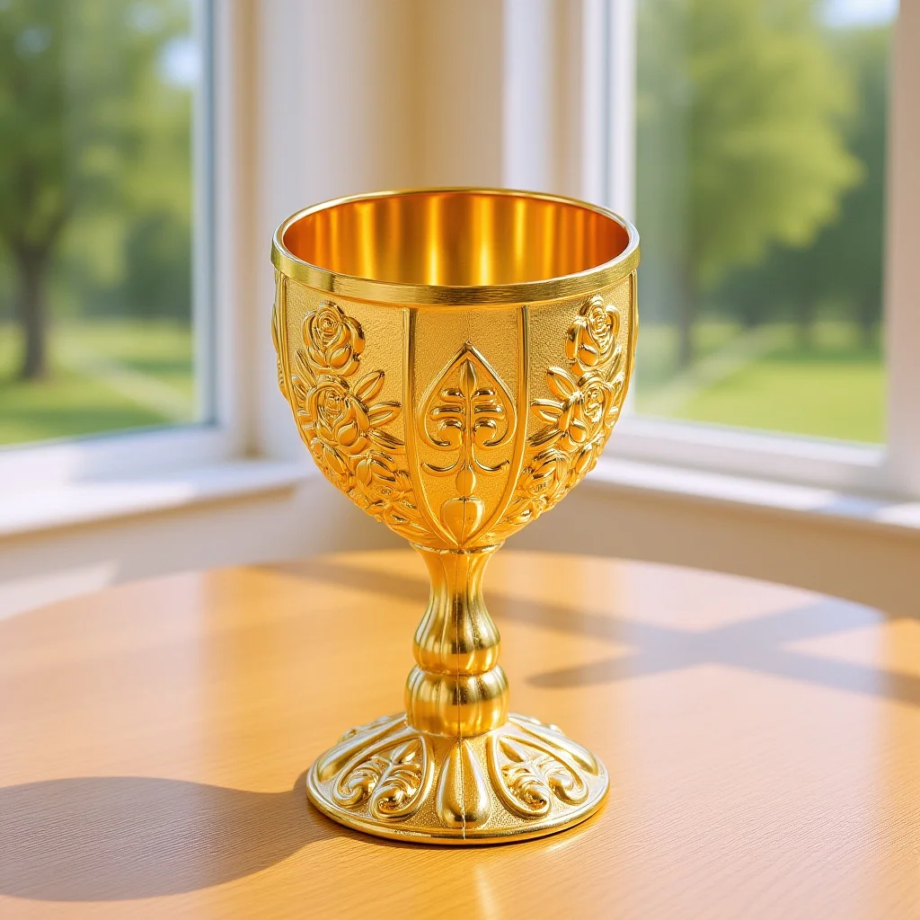 

Retro Wine Glass Black Goblets Crown Decorations Chalice Holy Grail Brass Golden Medieval Shatter Resistant Longlasting