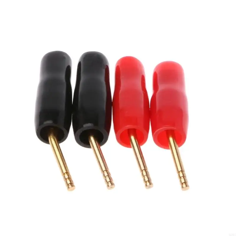 M2EC 4 Pcs Wire Pin Terminal Plug Banana Plugs Speaker Screw Lock Cable Connectors