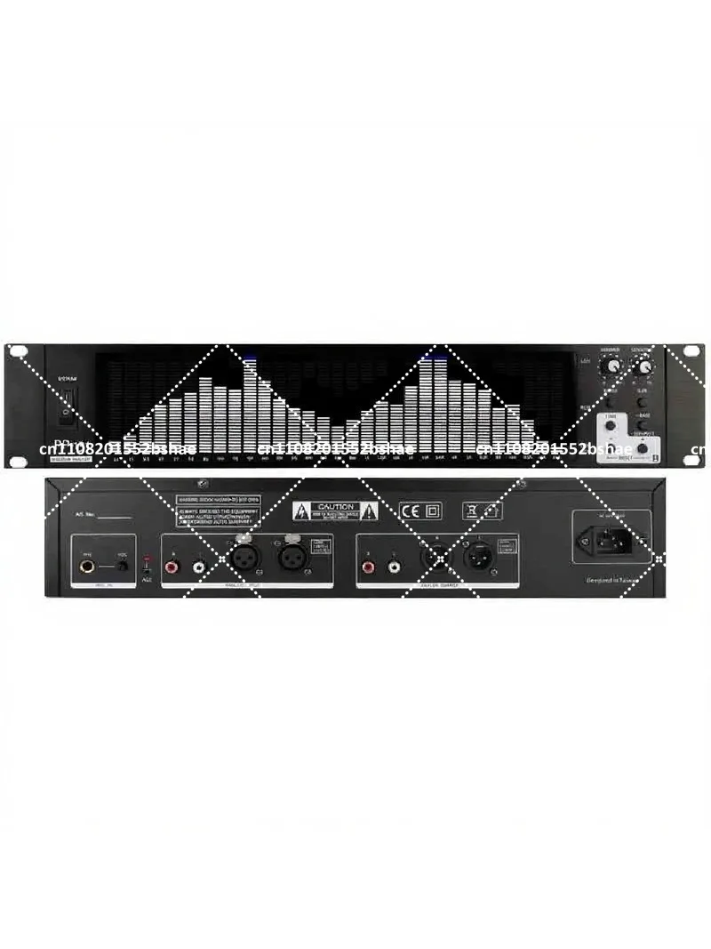 Rack-Mounted 2U Spectrum Display Equalizer Audio Level Amplifier Spectrum Analyzer LED Stage Power Supply