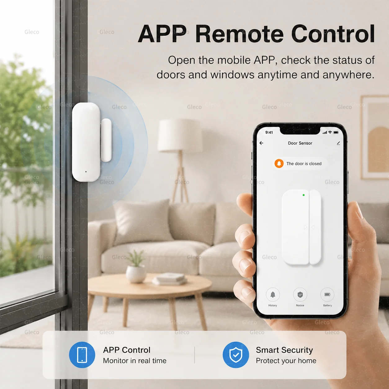 Zigbee Tür- und Fenstersensor, Sicherheitsalarm gegen Einbruch, Magnetischer Kontaktmelder für Smart Life, Alexa, Google Home, Tuya 2MQTT Hub – Detail 5
