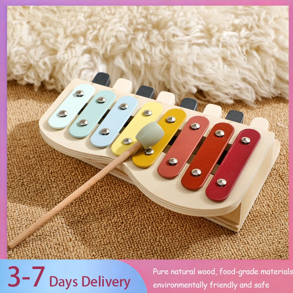 لعبة إكسيليفون خشبية لعبة موسيقية للأطفال الرضع لعبة إثراء الموسيقى المبكرة لحديثي الولادة لعبة التنمية المعرفية هدية للأطفال