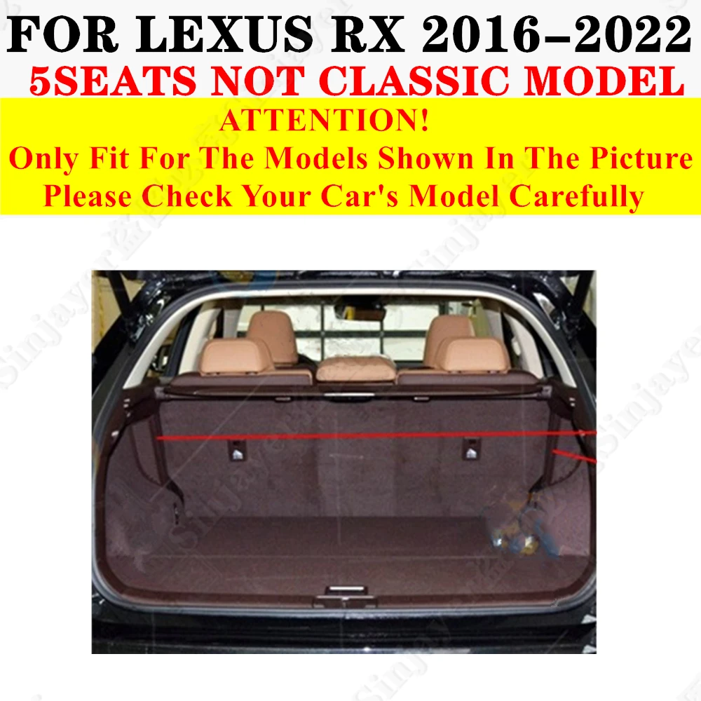 Car trunk mat for LEXUS RX 5Seats 2022 2021 20 2019-2016 Rear Cargo Liner Cover Interior Accessories Tail Boot Tray luggage Pad