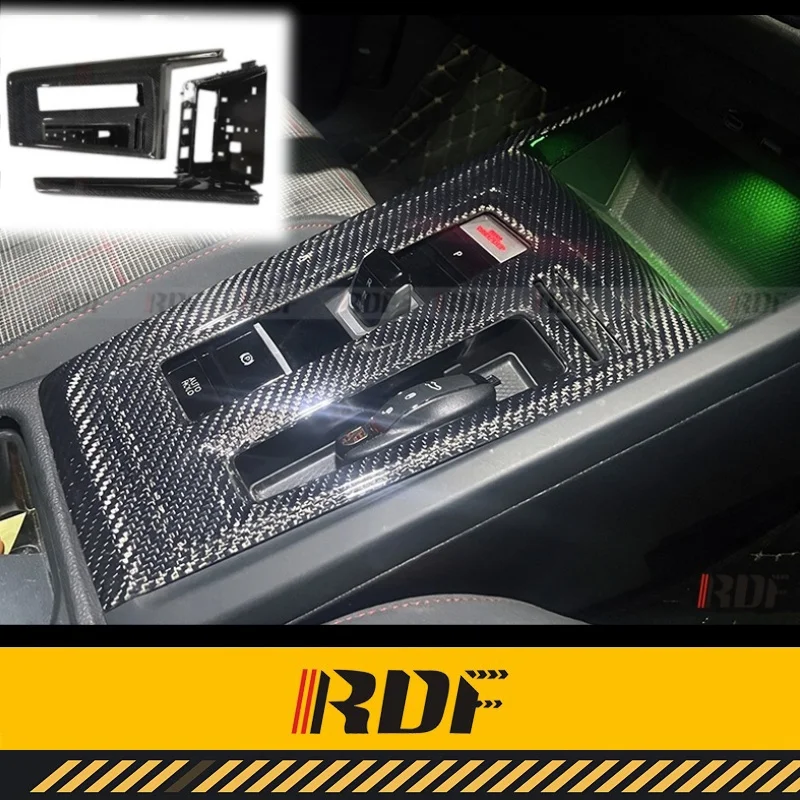 Suitable for VW Golf 8GTI MK Carbon Fiber Console Center Interior Trims Water Cup Holder Frame Cover Trim Car Interior Accessory