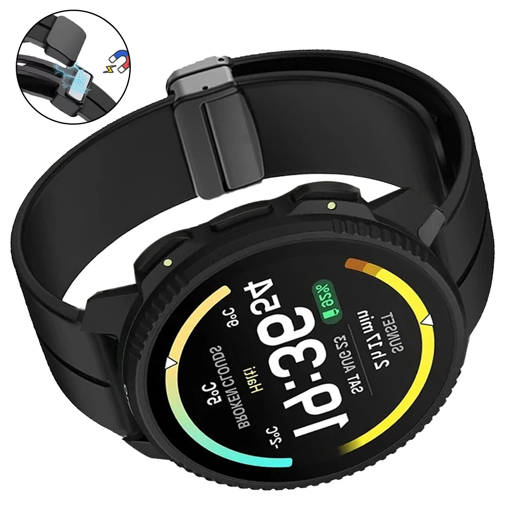 Magnetisches Schnallenarmband für Suunto Vertical 2, Ersatzarmband für Suunto RACE 2/S /9 Peak Pro DLC/5 Peak Ocean Run 22 mm Uhrenarmband
