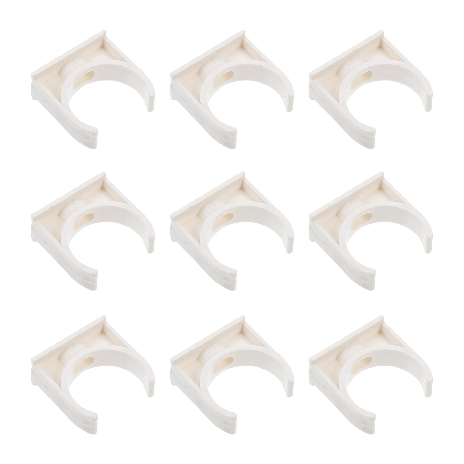 50pcs PVC Pipe Clamps U-Shaped 20mm Water Pipe Fixing Buckle Durable Wear Resistant Practical Mounting Hardware