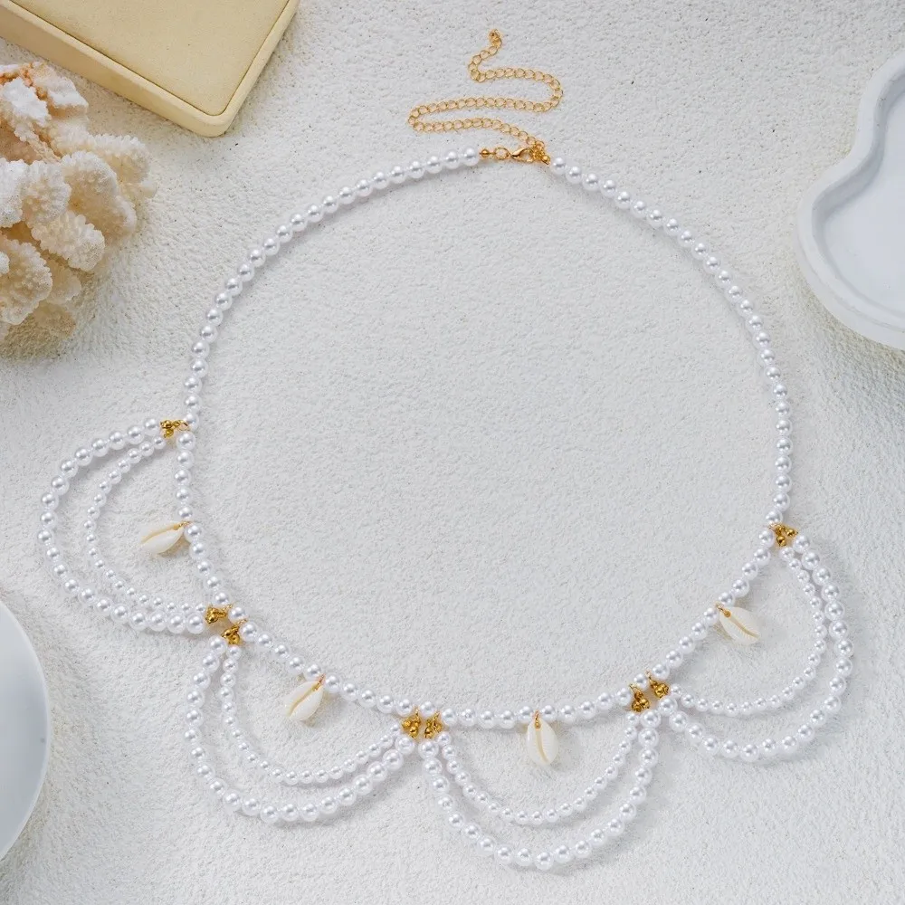 Fashion Elegant Pearl Waist Chains Adjustable Versatile Hip Chain Dress Accessory Boho Body Chain Decor Birthday Gift